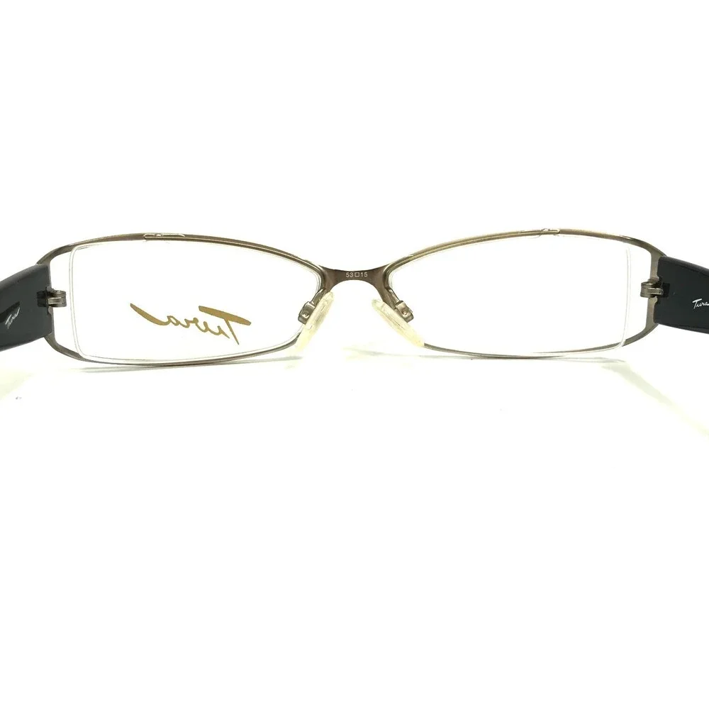 Tura Eyeglasses Frames MOD.152 PEG Black Blue Abstract Gray Semi Rim 53-15-130